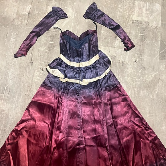 Gunne Sax vintage Elegant Purple Ombre Dress w bodice sz 5 RARE - Picture 11 of 11
